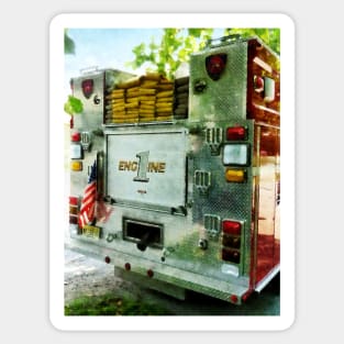 Fire Truck - Back Of Fire Truck Closeup Sticker